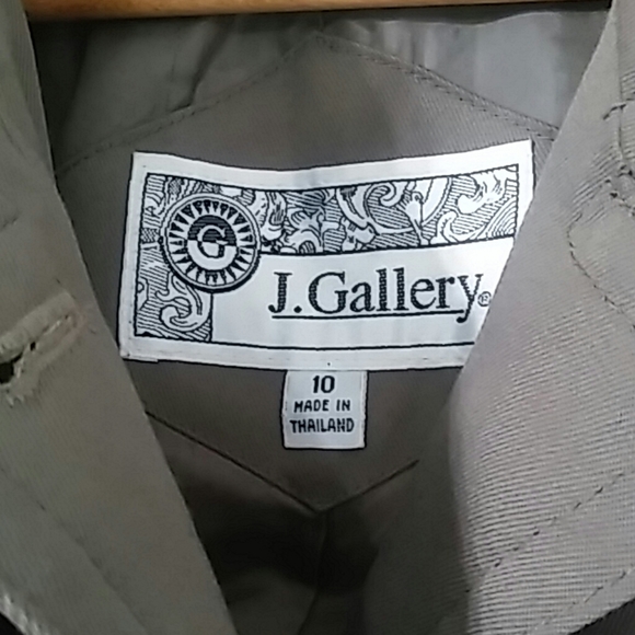Clasic J. Gallery Trench Coat Size 10 Double Cover - Picture 2 of 10